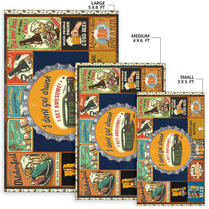 Drinking Beer Area Rug Hobby Home Decor Custom For Fans NT031801