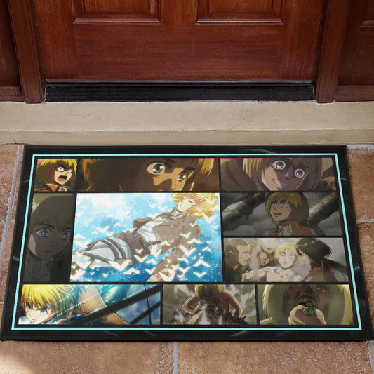 Armin Arlert Attack On Titan Door Mat Anime Home Decor Custom For Fans NA032102