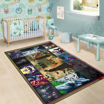 The Bat Man Vs Joker The Clown Area Rug Movie Home Decor Custom For Fans NT031101