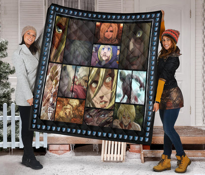 Annie Leonhart Attack On Titan Premium Quilt Anime Home Decor Custom For Fans NA032802