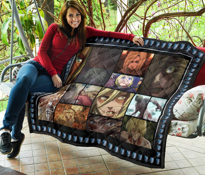 Annie Leonhart Attack On Titan Premium Quilt Anime Home Decor Custom For Fans NA032802