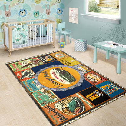 Drinking Beer Area Rug Hobby Home Decor Custom For Fans NT031801