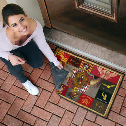 Gryffindor House Harry Potter Door Mat Movie Home Decor Custom For Fans NT032101