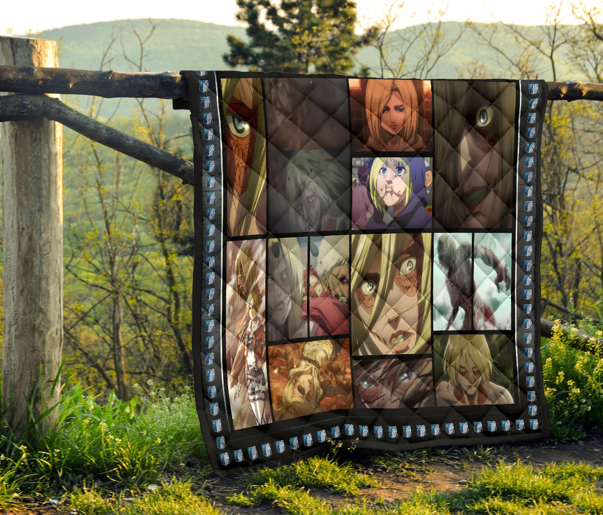 Annie Leonhart Attack On Titan Premium Quilt Anime Home Decor Custom For Fans NA032802