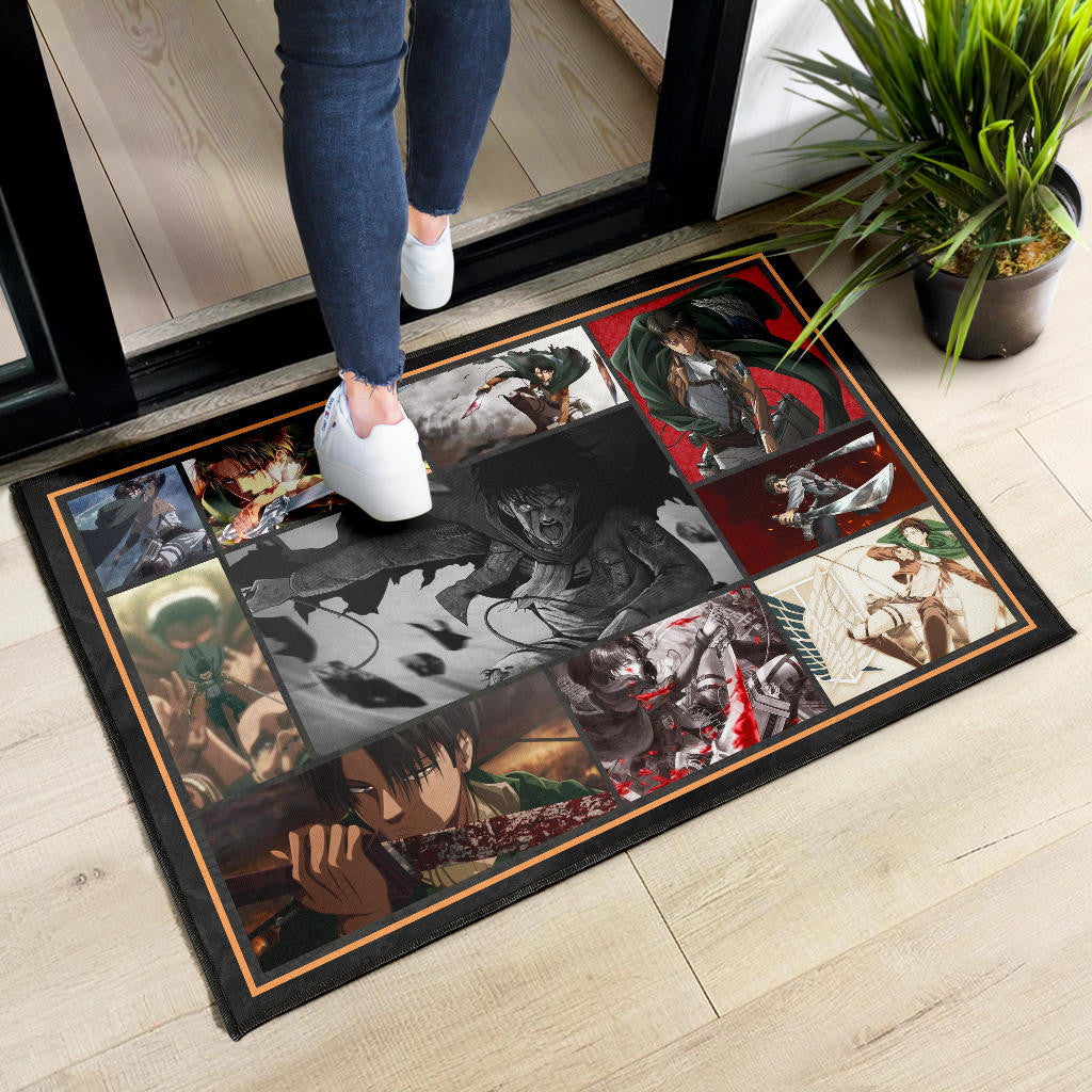 Levi Ackerman Attack On Titan Door Mat Anime Home Decor Custom For Fans NA032103