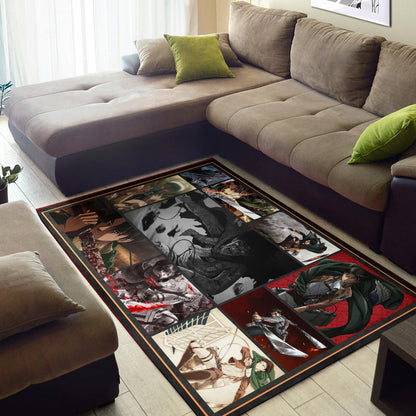 Levi Ackerman Attack On Titan Area Rug Anime Home Decor Custom For Fans NA032103