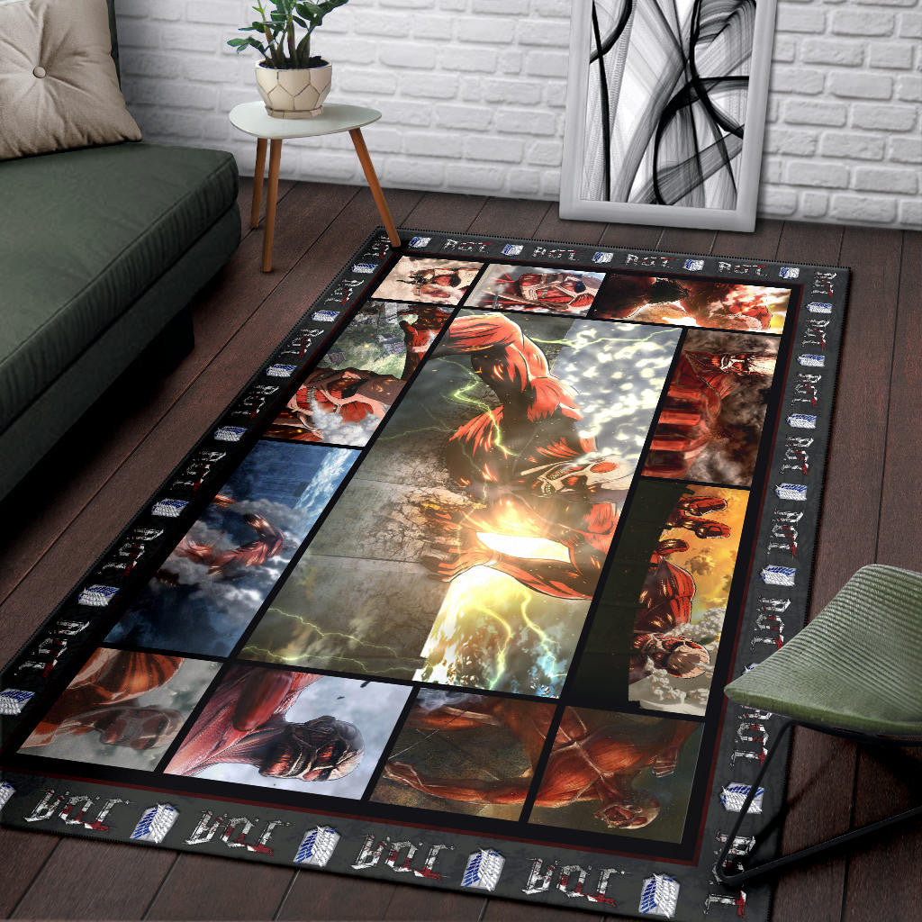 Colossus Titan Attack On Titan Area Rug Anime Home Decor Custom For Fans NA032804