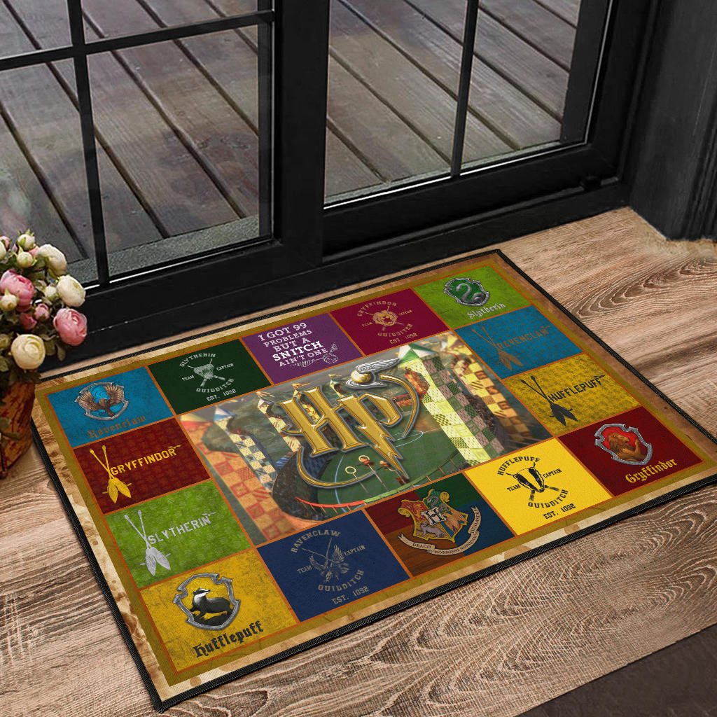 Quidditch At Hogwarts Harry Potter Door Mat Movie Home Decor Custom For Fans NT032102