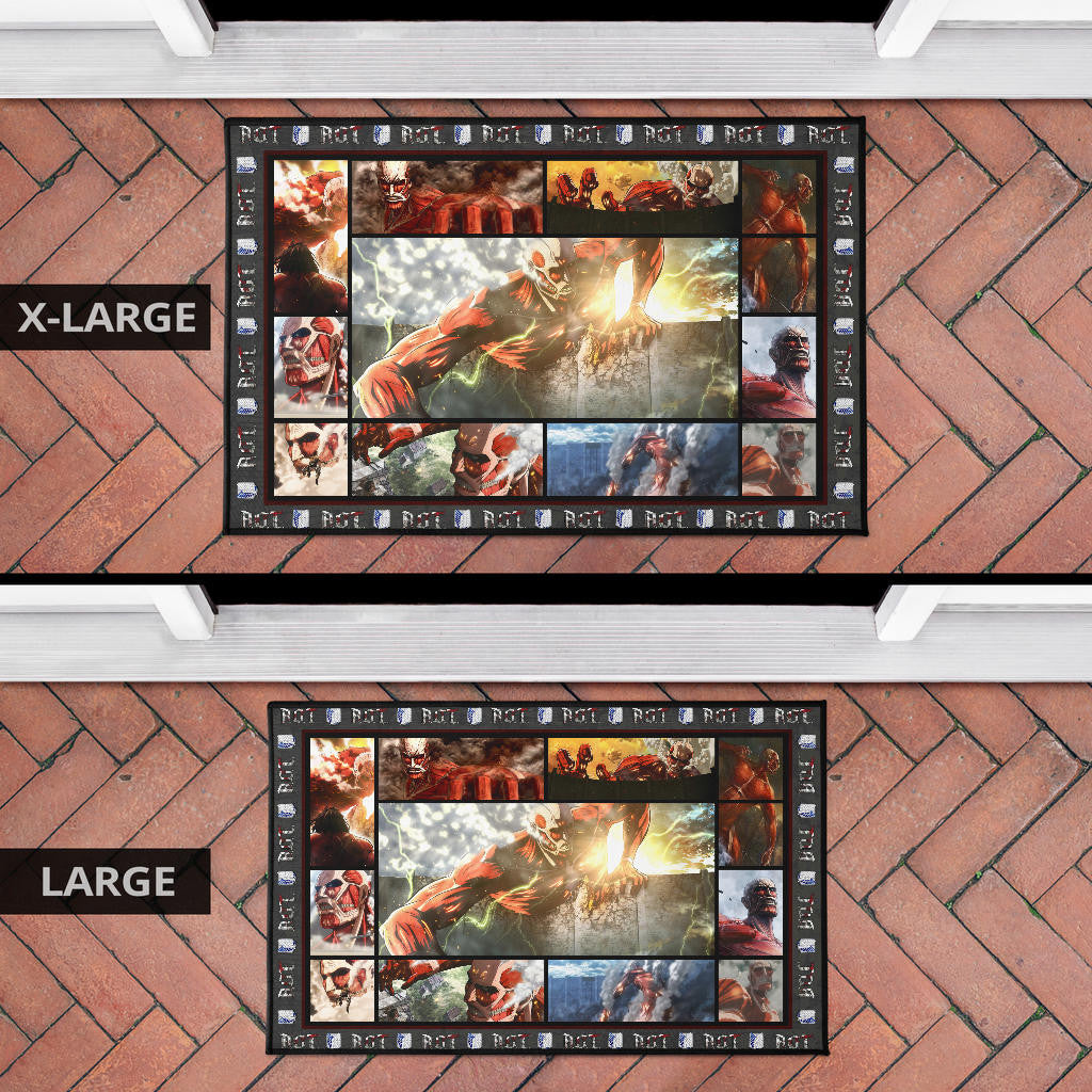 Colossus Titan Attack On Titan Door Mat Anime Home Decor Custom For Fans NA032804