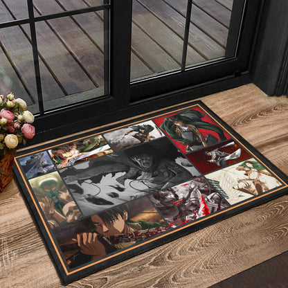 Levi Ackerman Attack On Titan Door Mat Anime Home Decor Custom For Fans NA032103