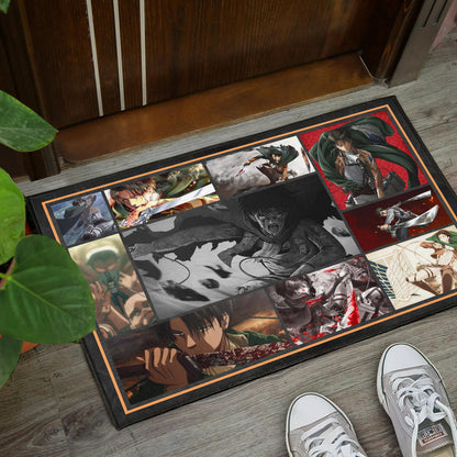 Levi Ackerman Attack On Titan Door Mat Anime Home Decor Custom For Fans NA032103