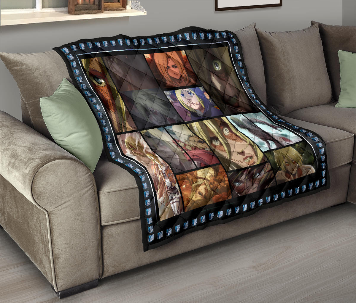 Annie Leonhart Attack On Titan Premium Quilt Anime Home Decor Custom For Fans NA032802