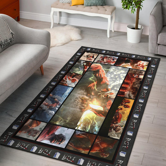 Colossus Titan Attack On Titan Area Rug Anime Home Decor Custom For Fans NA032804