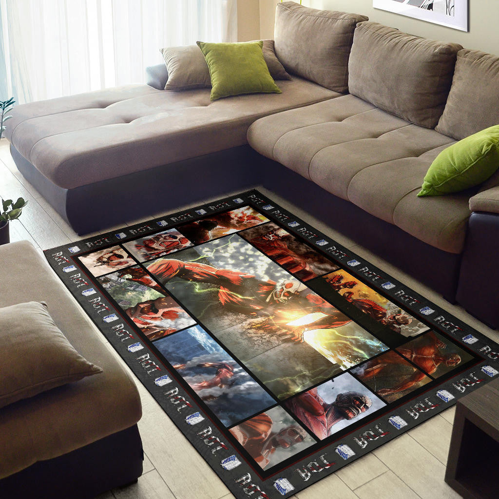 Colossus Titan Attack On Titan Area Rug Anime Home Decor Custom For Fans NA032804