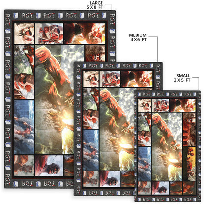 Colossus Titan Attack On Titan Area Rug Anime Home Decor Custom For Fans NA032804