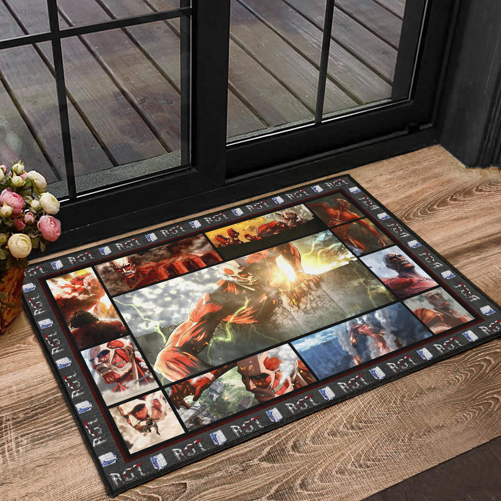 Colossus Titan Attack On Titan Door Mat Anime Home Decor Custom For Fans NA032804