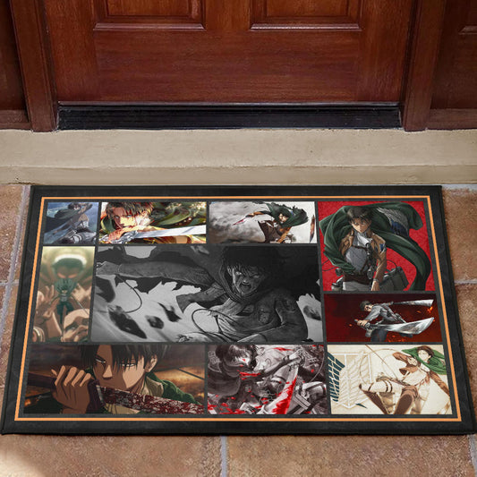 Levi Ackerman Attack On Titan Door Mat Anime Home Decor Custom For Fans NA032103