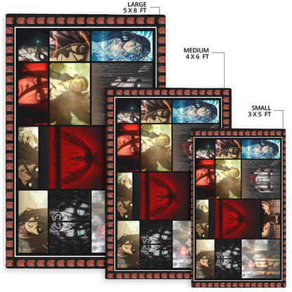 Eren Yeager Attack On Titan Area Rug Anime Home Decor Custom For Fans NA031804