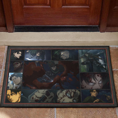 Levi Ackerman Attack On Titan Door Mat Anime Home Decor Custom For Fans NA032104