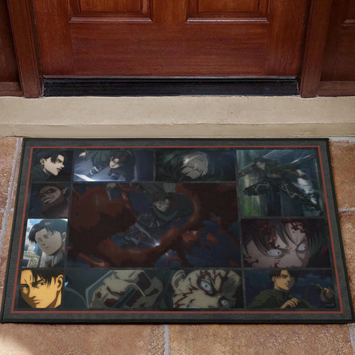 Levi Ackerman Attack On Titan Door Mat Anime Home Decor Custom For Fans NA032104