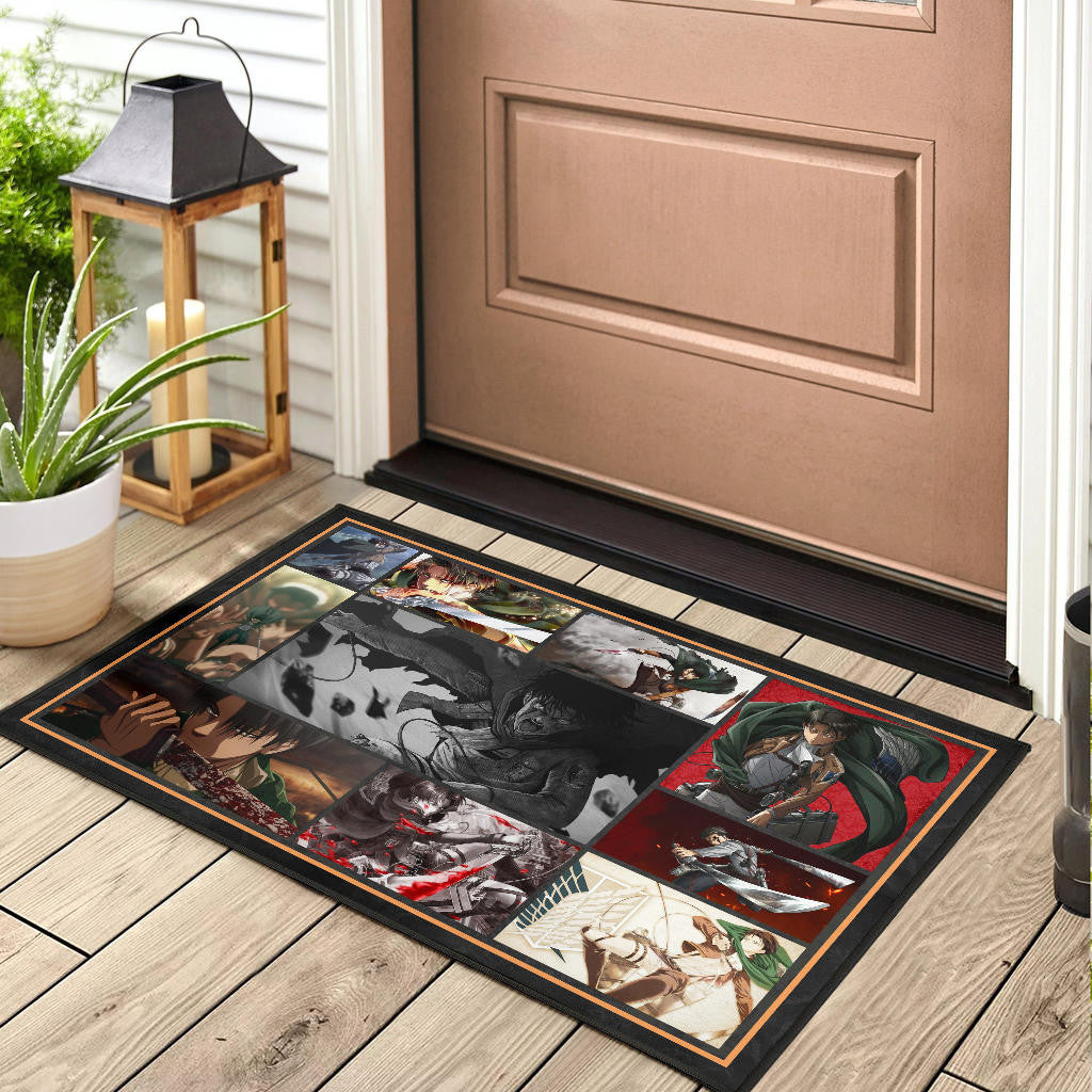 Levi Ackerman Attack On Titan Door Mat Anime Home Decor Custom For Fans NA032103