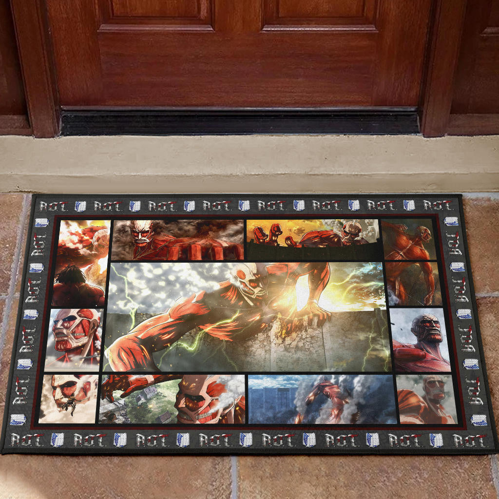 Colossus Titan Attack On Titan Door Mat Anime Home Decor Custom For Fans NA032804