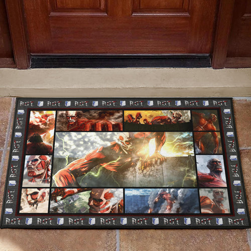 Colossus Titan Attack On Titan Door Mat Anime Home Decor Custom For Fans NA032804