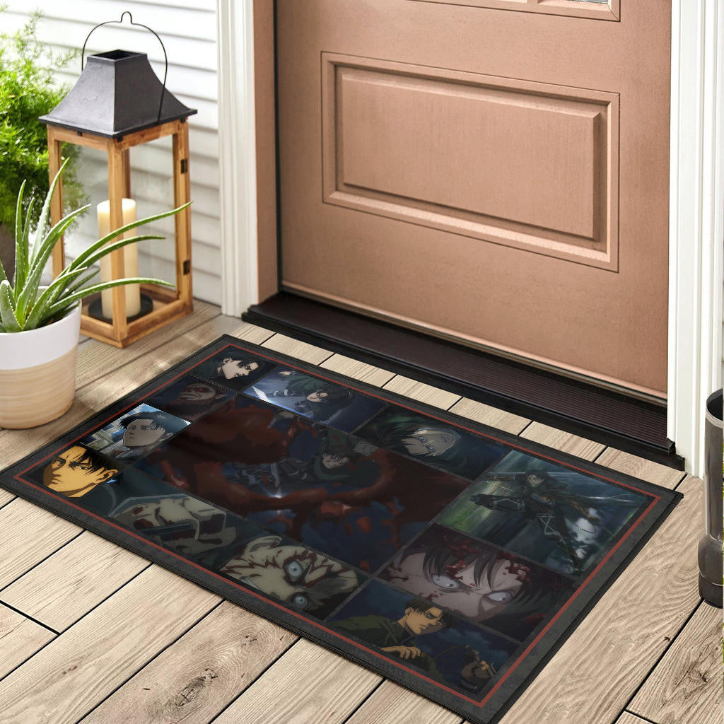 Levi Ackerman Attack On Titan Door Mat Anime Home Decor Custom For Fans NA032104