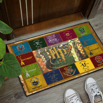 Quidditch At Hogwarts Harry Potter Door Mat Movie Home Decor Custom For Fans NT032102