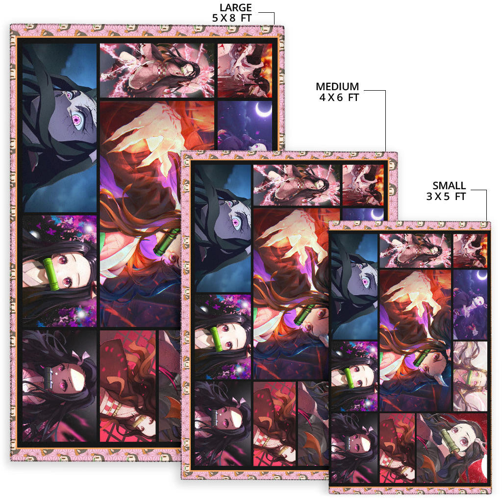 Nezuko Kamado Demon Slayer Area Rug Anime Home Decor Custom For Fans NA031603