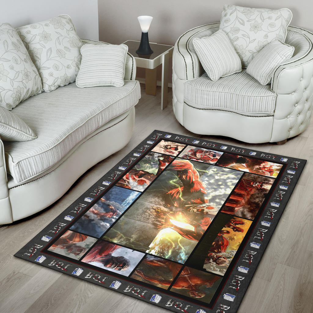 Colossus Titan Attack On Titan Area Rug Anime Home Decor Custom For Fans NA032804