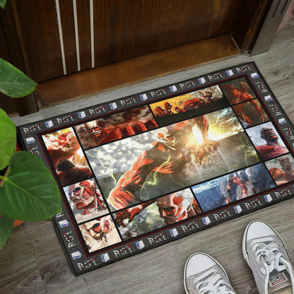 Colossus Titan Attack On Titan Door Mat Anime Home Decor Custom For Fans NA032804