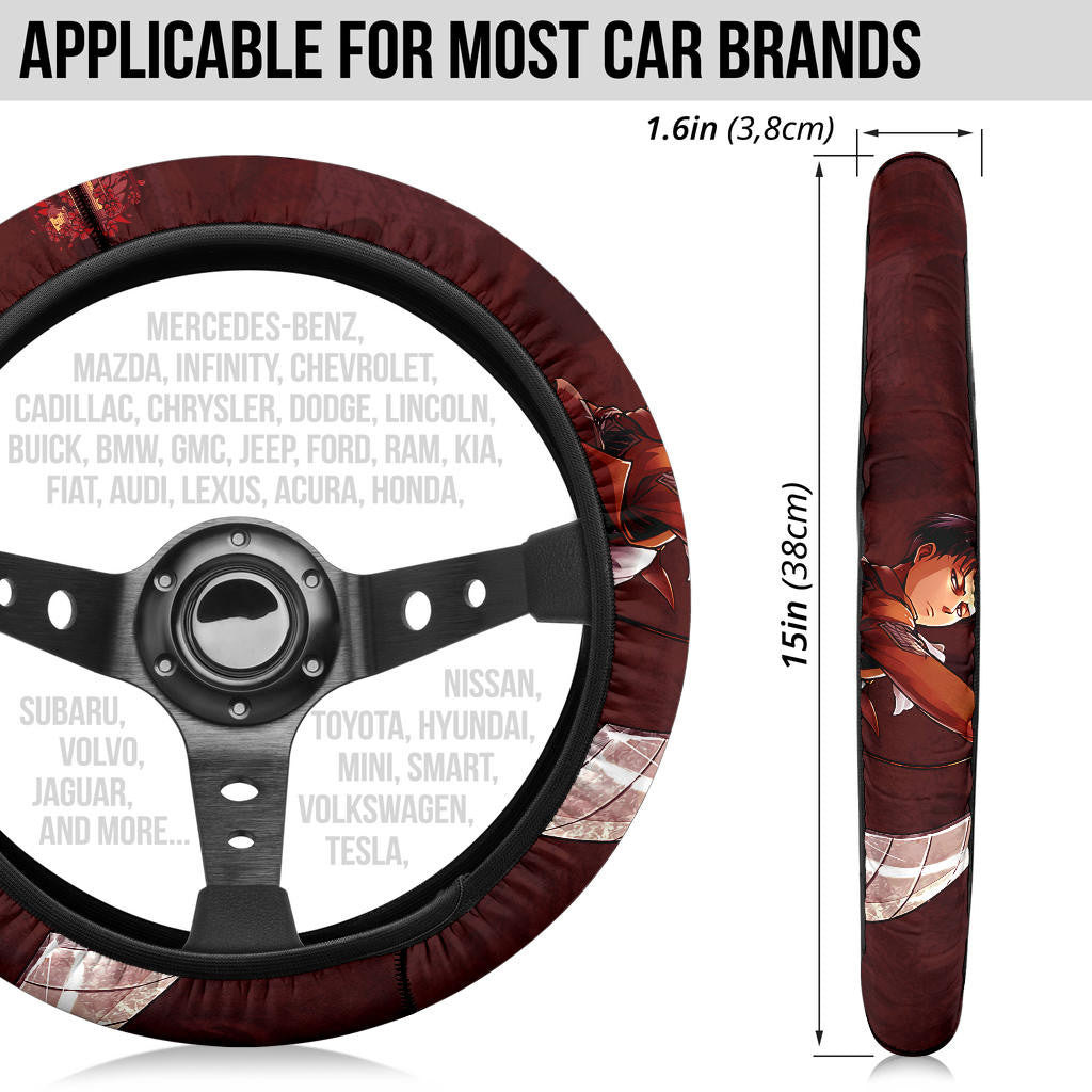 Levi Ackerman Attack On Titan Seat Belt Covers Anime Car Accessories Custom For Fans NA032504