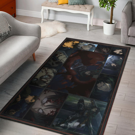 Levi Ackerman Attack On Titan Area Rug Anime Home Decor Custom For Fans NA032104
