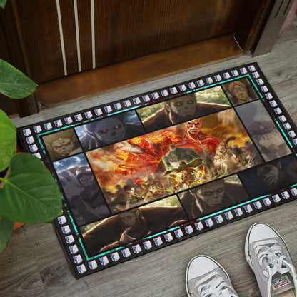 Beast Titan Vs Levi Attack On Titan Door Mat Anime Home Decor Custom For Fans NA032803
