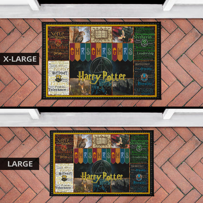 Hogwarts Houses GMRS Harry Potter Door Mat Movie Home Decor Custom For Fans NT031701