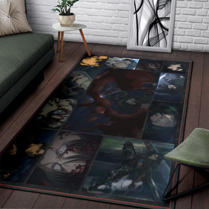 Levi Ackerman Attack On Titan Area Rug Anime Home Decor Custom For Fans NA032104