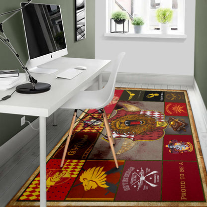 Gryffindor House Harry Potter Area Rug Movie Home Decor Custom For Fans NT032101