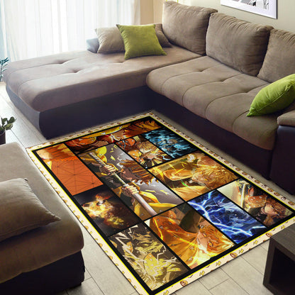 Zenitsu Agatsuma Demon Slayer Area Rug Anime Home Decor Custom For Fans NA031504