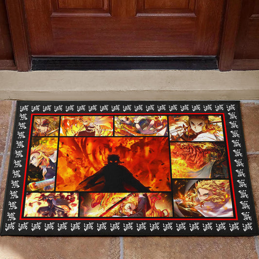 Kyojuro Rengoku Demon Slayer Door Mat Anime Home Decor Custom For Fans NA031501