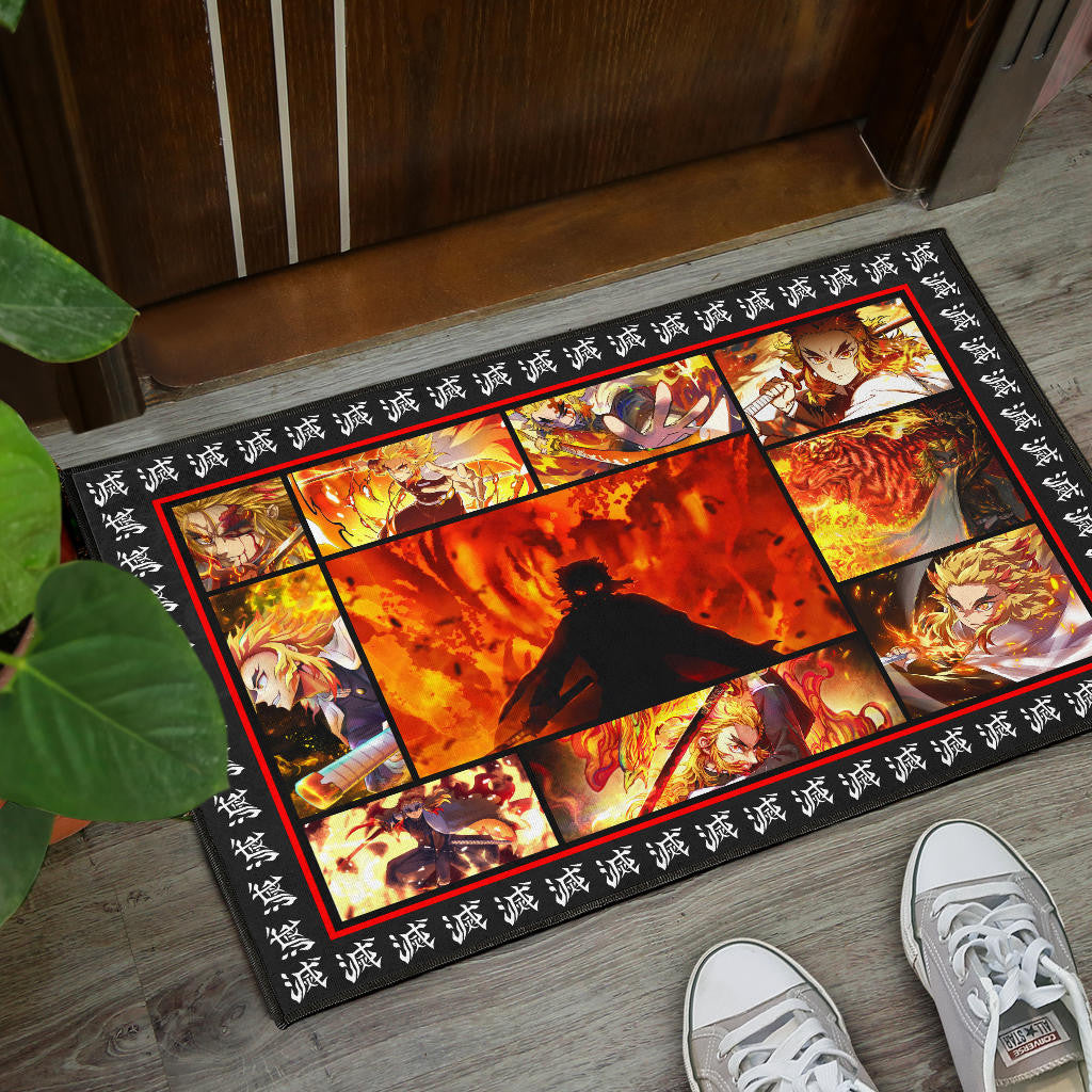 Kyojuro Rengoku Demon Slayer Door Mat Anime Home Decor Custom For Fans NA031501