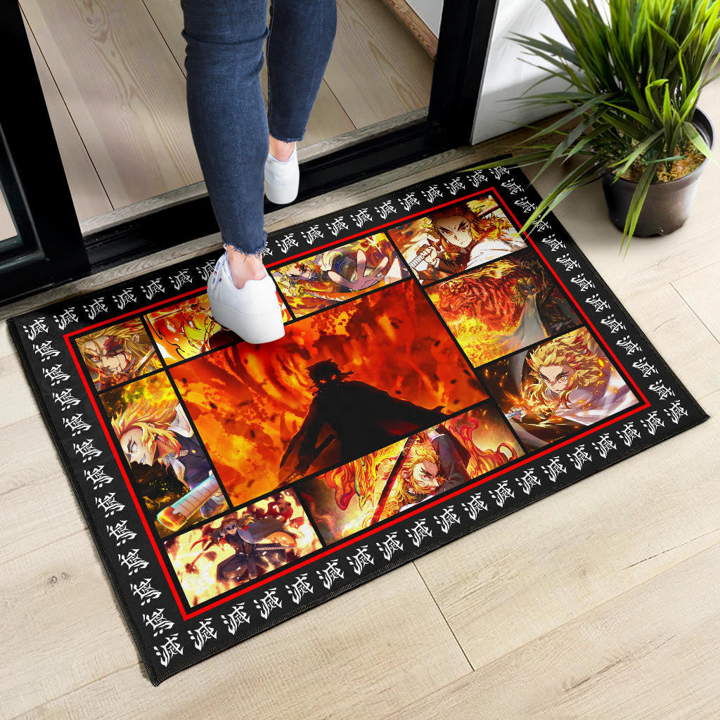 Kyojuro Rengoku Demon Slayer Door Mat Anime Home Decor Custom For Fans NA031501
