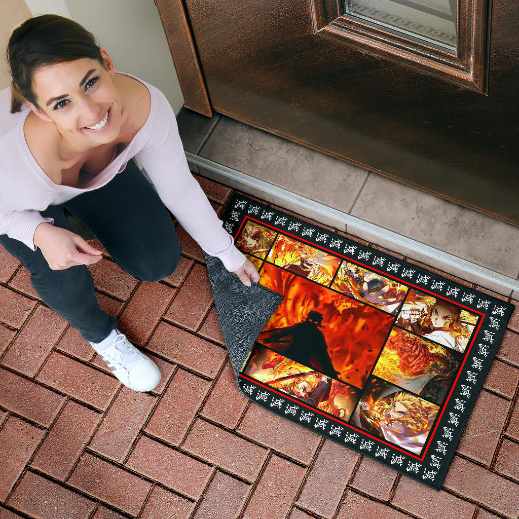 Kyojuro Rengoku Demon Slayer Door Mat Anime Home Decor Custom For Fans NA031501
