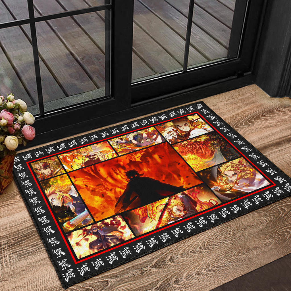 Kyojuro Rengoku Demon Slayer Door Mat Anime Home Decor Custom For Fans NA031501