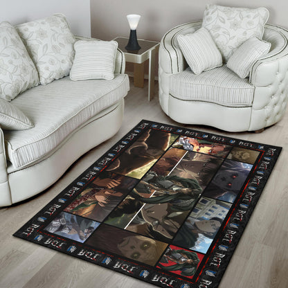 Beast Titan Vs Levi Attack On Titan Area Rug Anime Home Decor Custom For Fans NA032803