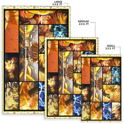 Zenitsu Agatsuma Demon Slayer Area Rug Anime Home Decor Custom For Fans NA031504