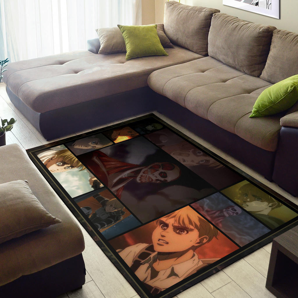 Armin Arlert Attack On Titan Area Rug Anime Home Decor Custom For Fans NA032101