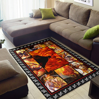 Kyojuro Rengoku Demon Slayer Area Rug Anime Home Decor Custom For Fans NA031501