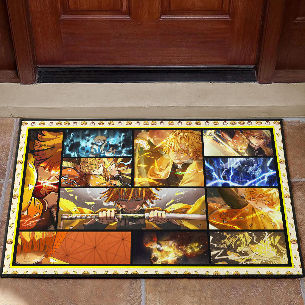 Zenitsu Agatsuma Demon Slayer Door Mat Anime Home Decor Custom For Fans NA031504