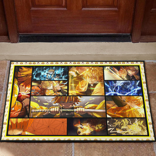 Zenitsu Agatsuma Demon Slayer Door Mat Anime Home Decor Custom For Fans NA031504